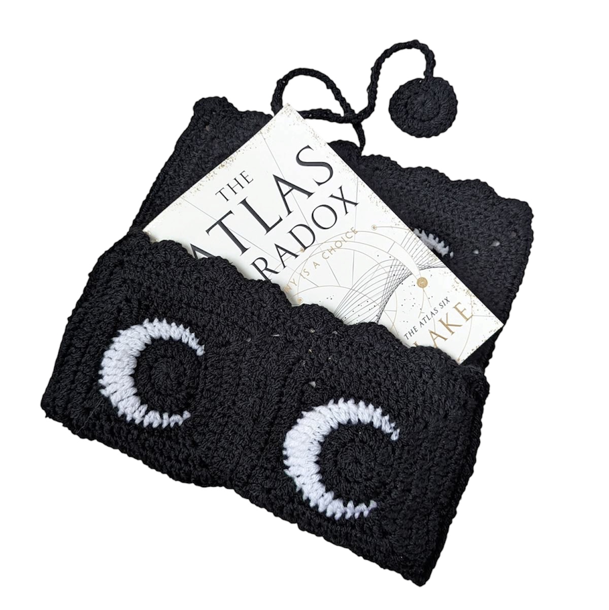 Celestial Moon Crochet Book Sleeve