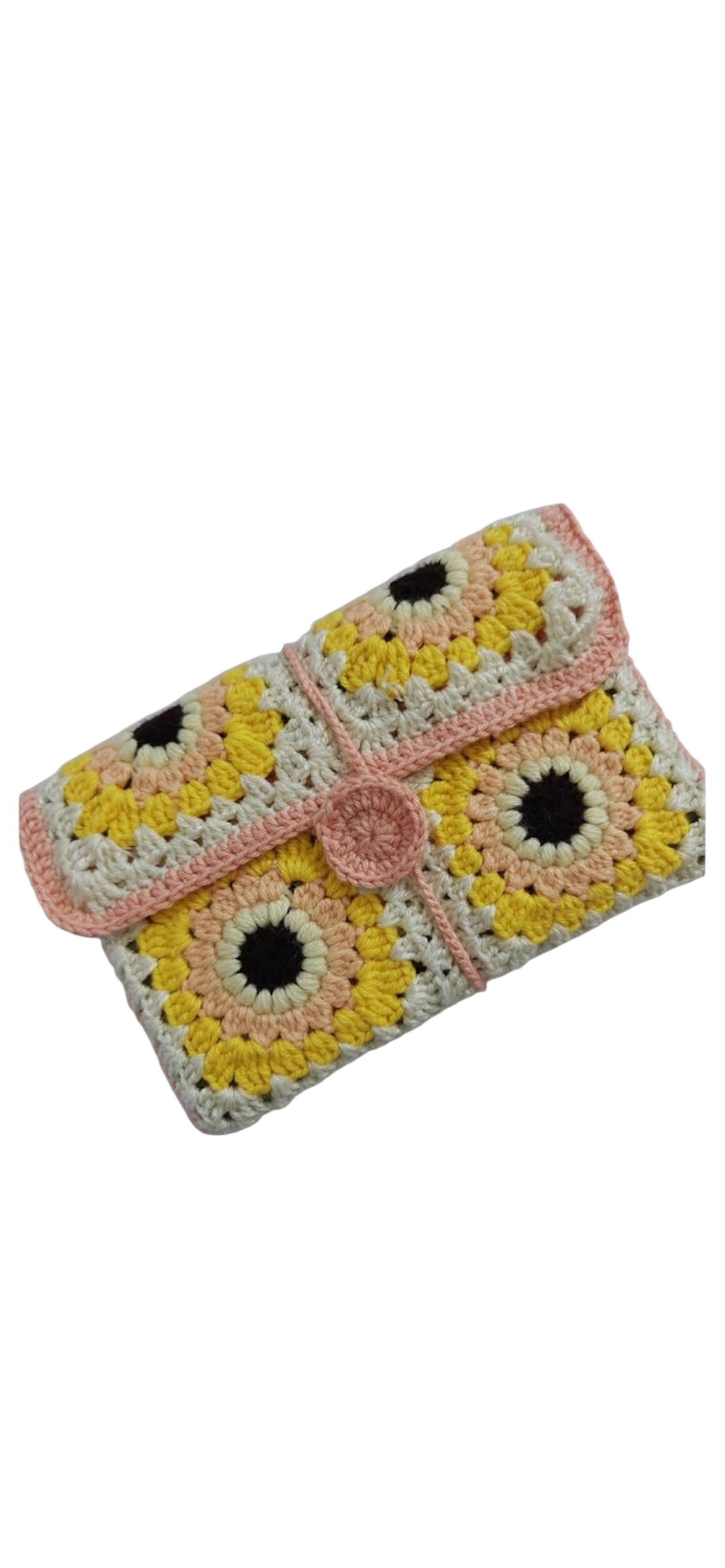 yellow Crochet Book Sleeve